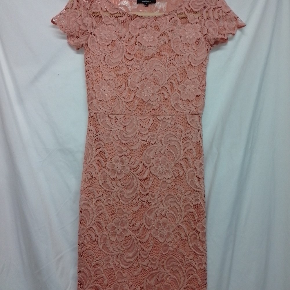 Ambiance Blush Lace Midi Dress
